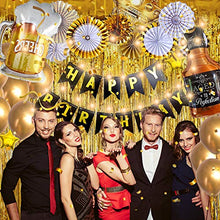 Load image into Gallery viewer, Birthday Party Decoration For Adult Golden Background Balloons Set With String Light for Men and Women- All Total 65 Pcs