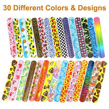 Load image into Gallery viewer, Ucradle Slap Bands, 30 PCS Slap Bracelets Fun and Super Slap Wrist Bands with Colorful Hearts Animal Patterns Party Bag Fillers Gift Halloween Christmas Party Favours for Kids Girls Boys