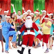 Load image into Gallery viewer, ENTHUR Christmas Party Decoration Backdrop Foil Curtains 1×2.5m×4 Pack Metallic Fringe Door Curtains Shimmer Tinsel Curtain for Birthday Wedding Party Halloween Christmas Decorations