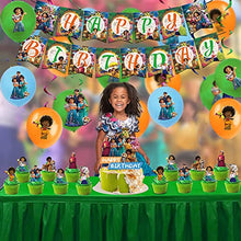 Load image into Gallery viewer, Encanto Birthday Party Decorations Encanto Party Supplies - Happy Birthday Banner,Balloons,Cake Topper Cupcake Toppers for kids birthday