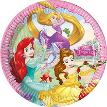 Load image into Gallery viewer, Disney Princess Party Supplies Girls Complete Birthday Party Tableware Set 16 Guests- Disney Princess Plates Cups Napkins Tablecloth