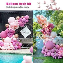 Load image into Gallery viewer, R-timer 130 PCS Rose and Pink Balloon Garland Arch Kit, Latex Balloons Rose Gold Butterfly Stickers Wall Decor for Wedding Party Birthday Bridal Shower Baby Shower Girl Boy Decoration