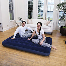 Load image into Gallery viewer, Denny International® Double Inflatable Flocked Air Bed Camping Mattress with Free Electric Air Pump