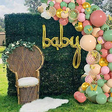 Load image into Gallery viewer, ZHIQIYI Balloon Arch Garland Kit, 3D Golden Butterfly Sticker Green Pink Balloon Garland Kit, 135 Party Decoration Balloons Reusable Latex Balloons For Wedding, Baby Shower, Birthday Party Decoration