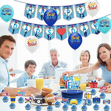 Load image into Gallery viewer, BESTZY Father's Day Balloon Set, Happy Father's Day Balloon Decorations Set, with Father's Day Letter Balloon, Happy Dads Day Banner, Father's Day CakeToppers, for Father's Day Father Party Supplies
