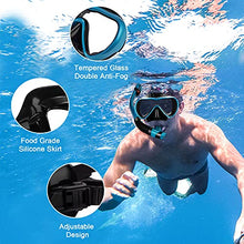 Load image into Gallery viewer, Yumcute Dry Snorkel Set, Adult Anti-Fog Anti-Leak Snorkel Mask,180° Panoramic Ultra-Clear Diving Mask, Soft and Comfortable, Adjustable, Best gifts for Adult and Youth.