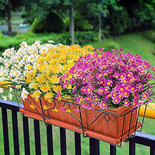 Load image into Gallery viewer, Ruiuzioong Artificial Daisy Flowers 4 Pack Outdoor Fake Flowers for Decoration No Fade Faux Plastic Flower Garden Porch Hanging Planter Farmhouse Window Box Décor (Fuchsia)