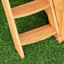 Load image into Gallery viewer, PawHut Wooden Cat House Outdoor Luxury Wood Room Weatherproof Shelter Dog Puppy Garden Large Kennel Crate Natural Wood