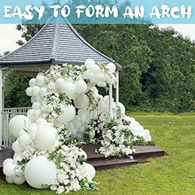 Load image into Gallery viewer, 113 Pcs White Balloons Garland Arch Kit, 5''/10'' Latex Macaron Balloons Decoration Balloons with Arch Making Tools for Boys Girls Birthday Party Festival Wedding Anniversary Baby Shower Supplies
