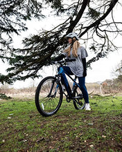Load image into Gallery viewer, 26” HYPER MTB Electric Bike with 36V 7.8Ah Integrated Battery, Aluminium Frame, Front Suspension, Black/Blue