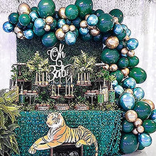 Load image into Gallery viewer, Captank Green Gold Balloons Garland Arch kit 70 Latex Dark Green Balloon Metallic Gold Balloon Green Jungle theme Party Decorate Kit for Adult Birthday Anniversary Christmas Picnic Party Decor