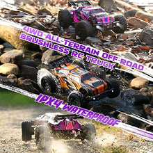 Load image into Gallery viewer, DEERC 200E Large Brushless RC Cars for Adults 1:10 RC Trucks,60 KM/H High Speed 2021 Upgraded Remote Control Car,Extra Shell LED Headlight All Terrain Off Road Monster Truck for Boys,2 Battery 40+ Min