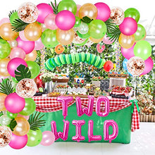 Load image into Gallery viewer, Kreatwow Two Wild Birthday Decorations Girl Balloon Garland Arch Kit for Jungle Safari 2nd Birthday Party Supplies 94 Pack