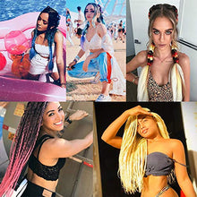 Load image into Gallery viewer, ShowJarlly 5 Packs Ombre Jumbo Braid Hair, Black/Red Kanekalon Hair African Braid Extension, 24inch Box Braid Hair Extensions Synthetic Colorful Hair Extensions for Braiding
