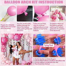 Load image into Gallery viewer, Pink Balloon Arch Garland Kit, Pink Balloons Arch Kit Decoration Party Balloon Arch With Macaron Latex Balloon (23pcs Double-Stuffed Balloons) For Girl Women Baby Shower Wedding Birthday recycled