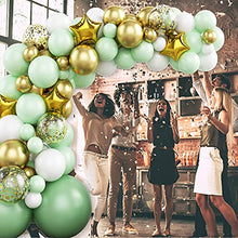 Load image into Gallery viewer, Green Balloon Garland Kit, 79pcs Green Balloon Garland Arch, Confetti Latex Balloon Foil Balloon for Boy's Birthday Baby Shower Wedding Anniversary Jungle Safari Party Decoration