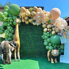 Load image into Gallery viewer, Sage Green Balloons Arch Garland Kit, Sumtoco 112pcs Avocado Olive Green Balloons Arch Set with White Gold Confetti Latex Balloons for Wedding Birthday Baby Shower Tropical Party Decorations