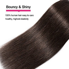 Load image into Gallery viewer, Clip in Hair Extension Human Hair 8 Pcs Full Head - 100% Real Remy Hair Straight Standard Weft (13"-80g, 2 Dark Brown)