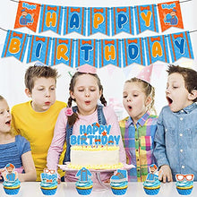 Load image into Gallery viewer, Blippi Birthday Party Supplies, 32Pcs Party Supplies Birthday Decorations, Party Pack for Kids, with Happy Birthday Banner, Cake Toppers, Balloon