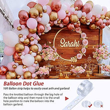 Load image into Gallery viewer, Thinbal Balloon Garland Arch Kit, 98pcs Rose Gold Balloon Arch kit, Rose Gold,Gold Metallic balloons Pink White Latex Balloons for Girls Womens Birthday Baby Shower Wedding Bridal Party Decorations
