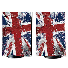Load image into Gallery viewer, playvital Impression UK Flag Full Set Skin Decal for ps5 Console Digital Edition, Sticker Vinyl Decal Cover for ps5 Controller & Charging Station & Headset & Media Remote