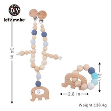 Load image into Gallery viewer, Wood Teether Baby Bed Hanging Rattles Toy Make Noise Bird Elephant Shape Crochet Beads Bracelet Pram Clip Baby Rattle