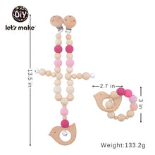 Load image into Gallery viewer, Wood Teether Baby Bed Hanging Rattles Toy Make Noise Bird Elephant Shape Crochet Beads Bracelet Pram Clip Baby Rattle
