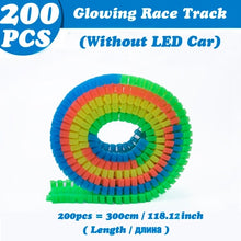Load image into Gallery viewer, Magical Glowing Race Track DIY Universal Accessories Ramp Turn Road Bridge Crossroads Rail Car Toy Racing Tracks Kids Gifts