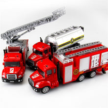 Load image into Gallery viewer, 1PCS Mini Toy Vehicle Model Alloy Diecast Engineering Construction Fire Truck Ambulance Transport Car Educational Children Gifts