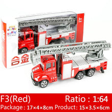 Load image into Gallery viewer, 1PCS Mini Toy Vehicle Model Alloy Diecast Engineering Construction Fire Truck Ambulance Transport Car Educational Children Gifts