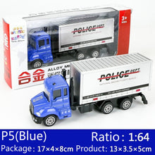 Load image into Gallery viewer, 1PCS Mini Toy Vehicle Model Alloy Diecast Engineering Construction Fire Truck Ambulance Transport Car Educational Children Gifts
