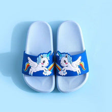 Load image into Gallery viewer, New Summer Unicorn Children's Slippers For Boys Sandals Baby Girl Slippers PVC Soft Beach Shoes Kids Rainbow Casual Flip Flops