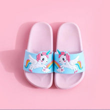 Load image into Gallery viewer, New Summer Unicorn Children's Slippers For Boys Sandals Baby Girl Slippers PVC Soft Beach Shoes Kids Rainbow Casual Flip Flops
