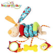 Load image into Gallery viewer, Baby Toys for Children 0-12 Months Plush Rattle Crib Spiral Hanging Mobile Infant Newborn Stroller Bed Animal Gift Happy Monkey