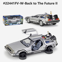 Load image into Gallery viewer, Welly 1:24 Diecast Alloy Model Car DMC-12 delorean back to the future Time Machine Metal Toy Car For Kid Toy Gift Collection