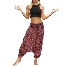 Load image into Gallery viewer, Harem Pants Women's Ladies Casual Summer Loose Trousers Штаны Female Baggy Boho Aladdin Print Casual Fashion Jumpsuit Pants 2021