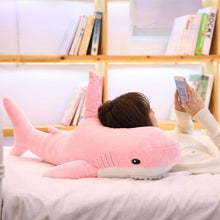 Load image into Gallery viewer, 15-140cm Giant Shark Plush Toy Soft Stuffed Speelgoed Animal Reading Pillow for Birthday Gifts Cushion Doll Gift For Children