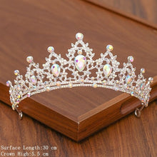 Load image into Gallery viewer, Bridal Tiara Hair Crown Wedding Hair Accessories For Women Silver Color Crown For Bridal Crowns And Tiara Women Accessories