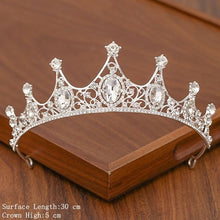 Load image into Gallery viewer, Bridal Tiara Hair Crown Wedding Hair Accessories For Women Silver Color Crown For Bridal Crowns And Tiara Women Accessories