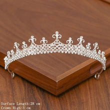 Load image into Gallery viewer, Bridal Tiara Hair Crown Wedding Hair Accessories For Women Silver Color Crown For Bridal Crowns And Tiara Women Accessories