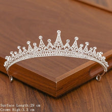 Load image into Gallery viewer, Bridal Tiara Hair Crown Wedding Hair Accessories For Women Silver Color Crown For Bridal Crowns And Tiara Women Accessories