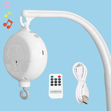 Load image into Gallery viewer, Baby Rattle Toys 0-12 Months White Rotary Mobile On The Bed Newborn Music Box Bed Bell Stuffed Toys Holder Bracket Baby Boy Toys