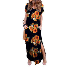 Load image into Gallery viewer, Sexy Women Dress Plus Size 5XL Summer 2020 Casual Short Sleeve Floral Maxi Dress For Women Long Dress Free Shipping Lady Dresses