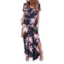 Load image into Gallery viewer, Sexy Women Dress Plus Size 5XL Summer 2020 Casual Short Sleeve Floral Maxi Dress For Women Long Dress Free Shipping Lady Dresses