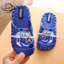 Load image into Gallery viewer, 2-8y Kids Slippers Summer Boys Girls Flip Flops Shoes Cartoon Flat Soft Bottom Hollow Breathable Antiskid Children's Footwear