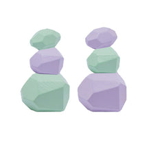 Load image into Gallery viewer, Baby Toy Wooden Jenga Building Block Colored Stone Creative Educational Toys Nordic Style Stacking Game Rainbow Stone Wooden Toy
