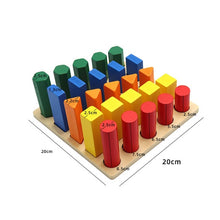 Load image into Gallery viewer, Kids Wooden Puzzles Toys Memory Match Stick Chess Game Fun Puzzle Board Game Educational Color Cognitive Geometric shape Toys