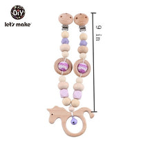 Load image into Gallery viewer, Wood Teether Baby Bed Hanging Rattles Toy Make Noise Bird Elephant Shape Crochet Beads Bracelet Pram Clip Baby Rattle