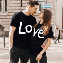 Load image into Gallery viewer, Couple T-shirt Summer Couple LOVE Printed Clothes Couple Tshirt Christmas Casual Cotton Short Sleeve Tees Brand Loose Couple Top