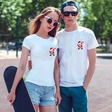 Load image into Gallery viewer, Couple T-shirt Summer Couple LOVE Printed Clothes Couple Tshirt Christmas Casual Cotton Short Sleeve Tees Brand Loose Couple Top